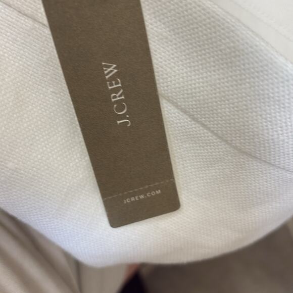 J. Crew NWT WOMENS  16 Classic linen White skirt with navy ric rac trim - Picture 4 of 7